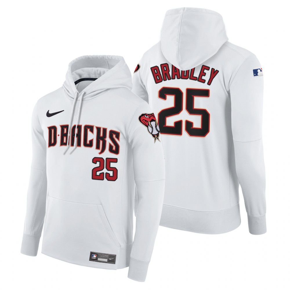 Men Arizona Diamondback #25 Bradley white home hoodie 2021 MLB Nike Jerseys->customized mlb jersey->Custom Jersey